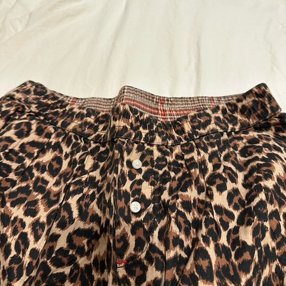 2-Piece!!! Leopard Print Button-Up Shirt and Pants Set - Picture 5 of 7